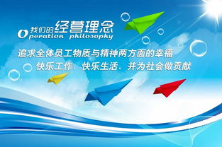 專業(yè)設(shè)計資源分享 藍色公司文化經(jīng)營理念海報矢量圖免費下載